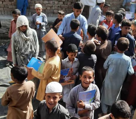 Sawji-Pashto book distribution to Afghan children